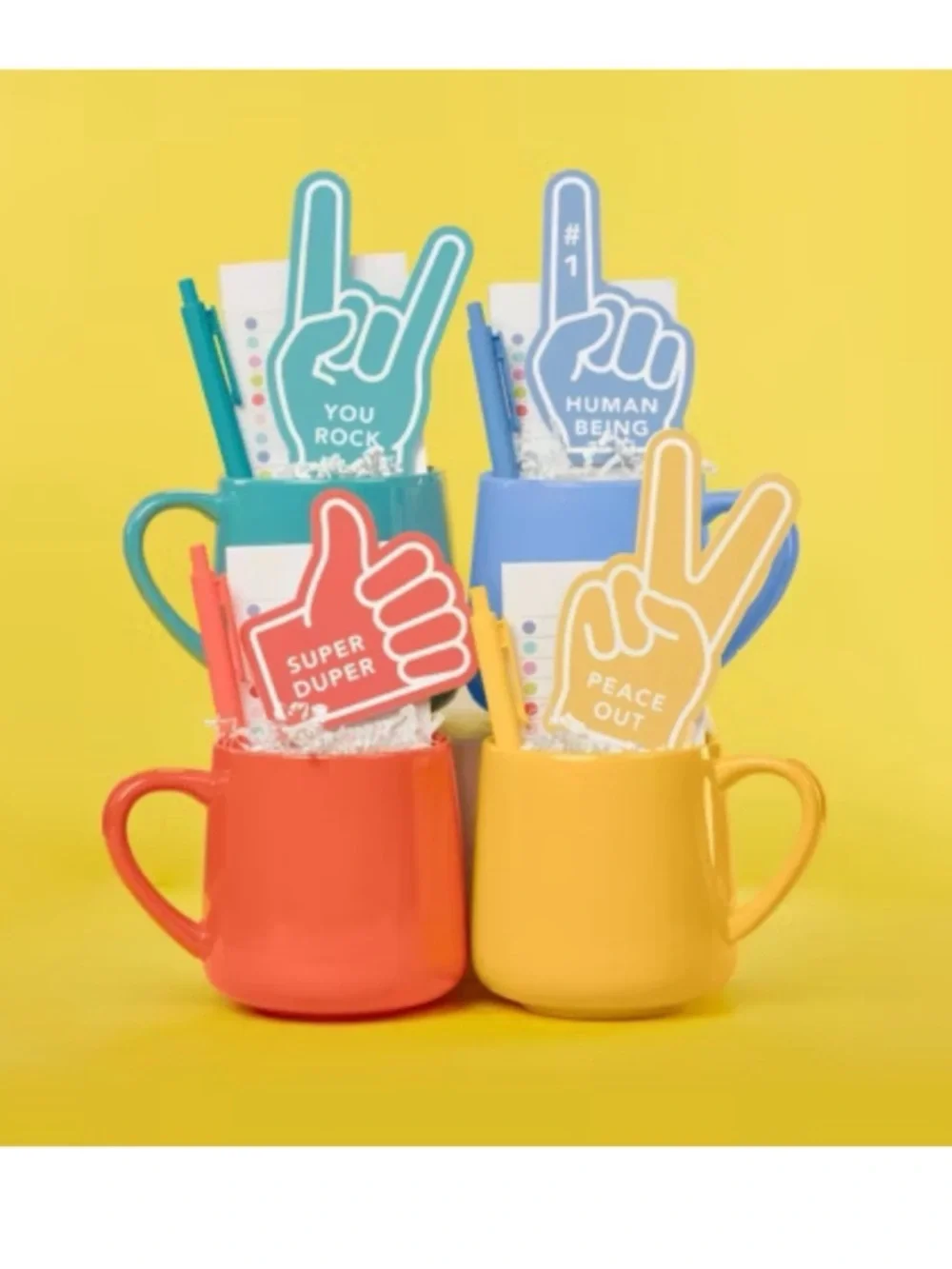 Pinch Provisions Mini Foam Finger Set - Blue, Yellow, Teal, Coral